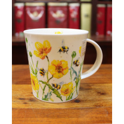 Mug Dunoon champs fleurs jaunes - Compagnie Anglaise des Thés