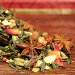 Thé CANNELLE, ORANGE, AMANDE, ANIS, EPICES en Vrac- Thé vert NOEL SENCHA - Compagnie Anglaise des Thés