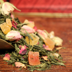 Thé Papaye, Kiwi, Boutons de rose en Vrac-Thé vert TROUBADOUR - Compagnie Anglaise des Thés