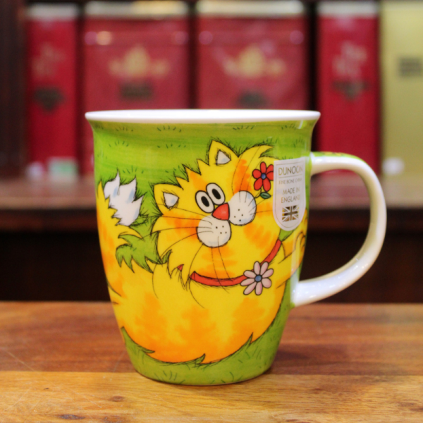 Mug Dunoon Chat Roux Fleurs - Compagnie Anglaise des Thés
