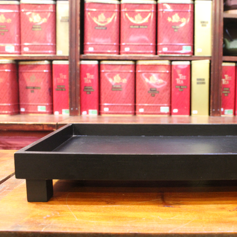 Plateau bambou noir avec pieds - Compagnie Anglaise des Thés