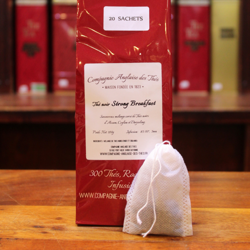 Recharge Thé noir nature STRONG BREAKFAST en sachets - Compagnie Anglaise des Thés