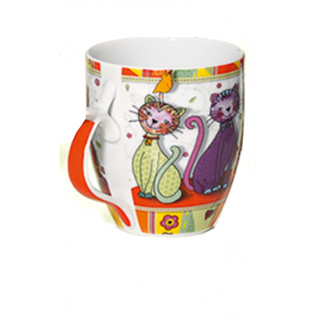 Mug Cat Mug, tasse à thé en verre Cat avec filtre infuseur de thé